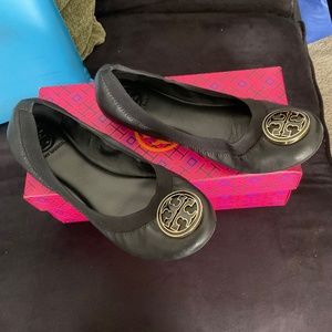 Tory Burch Black Caroline ballet flats, size 8.5